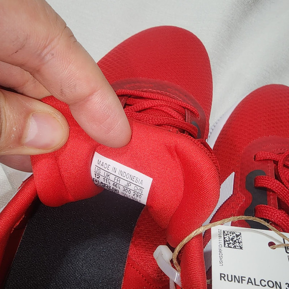 adidas runfalcon 3.0 red men size 12 - Picture 4 of 9